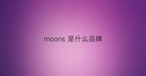 moons是什么品牌(moons是什么品牌的电机)